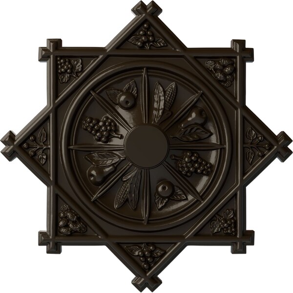 Ekena Millwork Antilles Ceiling Medallion (Fits Canopies up to 6"), Hand-Painted Stone Hearth, 38 1/4"OD x 1 1/2"P CM38ANSHF - main